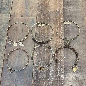 Set of 6 Alex and Ani bangles